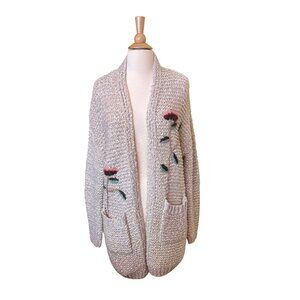 Alya long textured cardigan size small
